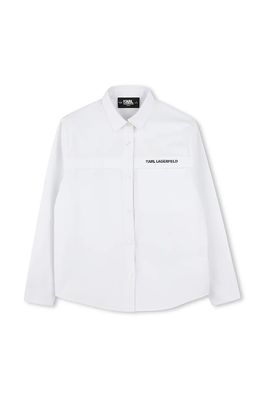 Детская хлопковая рубашка Karl Lagerfeld, белый 
Детская хлопковая рубашка Karl Lagerfeld, белый