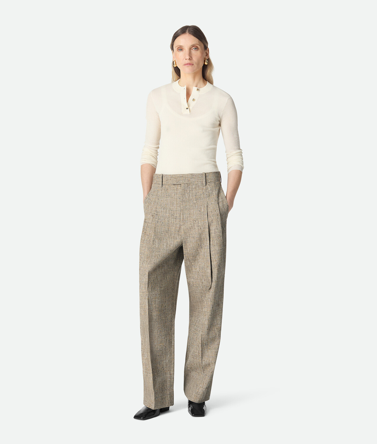 Fleck viscose pants BOTTEGA VENETA, сахара мел/мульти
Fleck viscose pants BOTTEGA VENETA, сахара мел/мульти