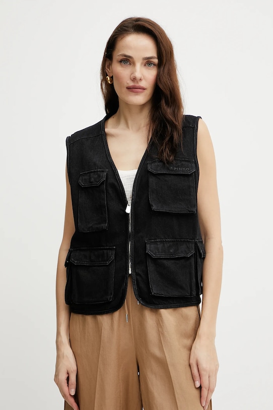 Джинсовый топ без рукавов Pinko, черный
Джинсовый топ без рукавов Pinko, черный