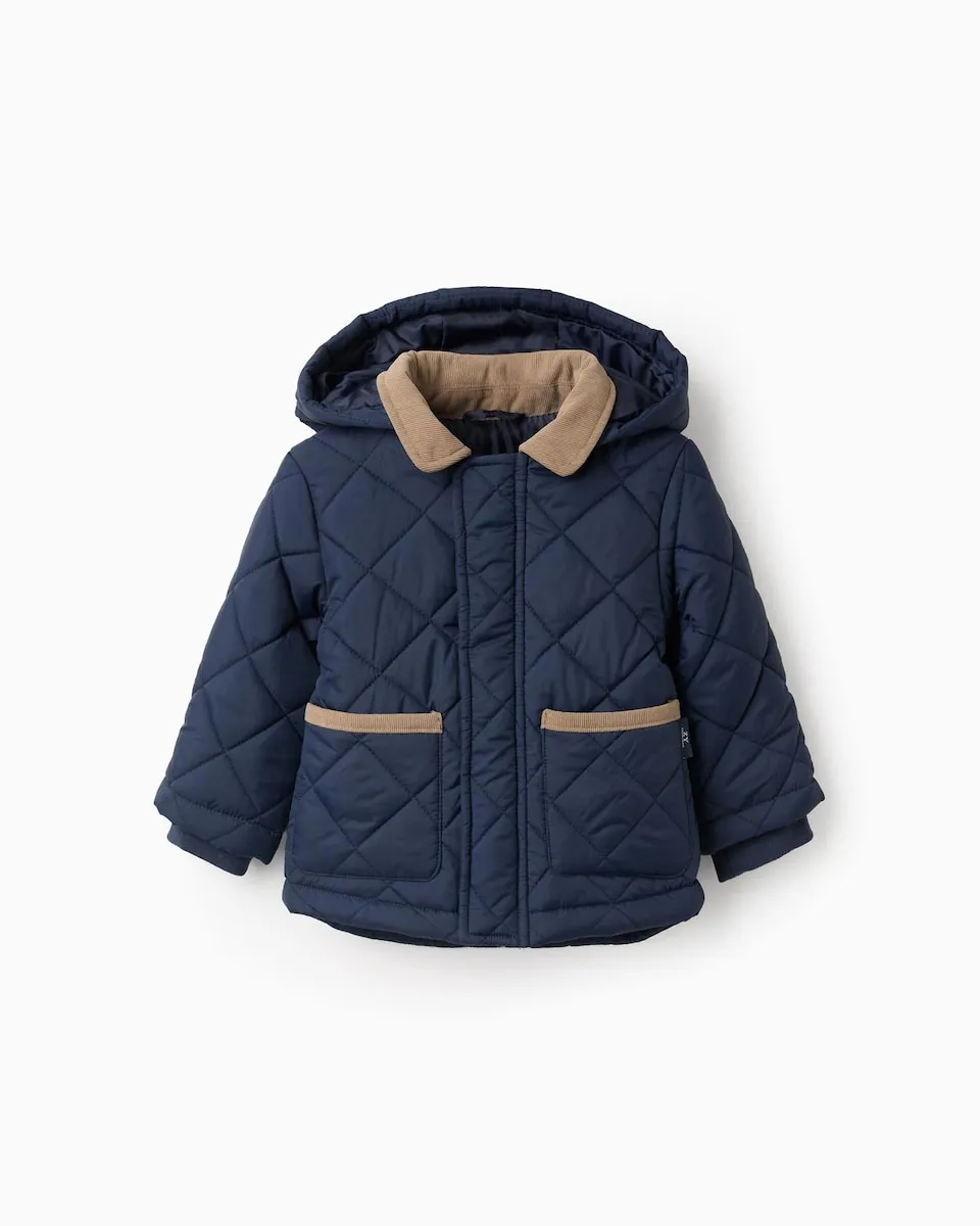 Детская стеганая парка для мальчика с отстегивающимся капюшоном Zippy, темно-синий
Детская стеганая парка для мальчика с отстегивающимся капюшоном Zippy, темно-синий