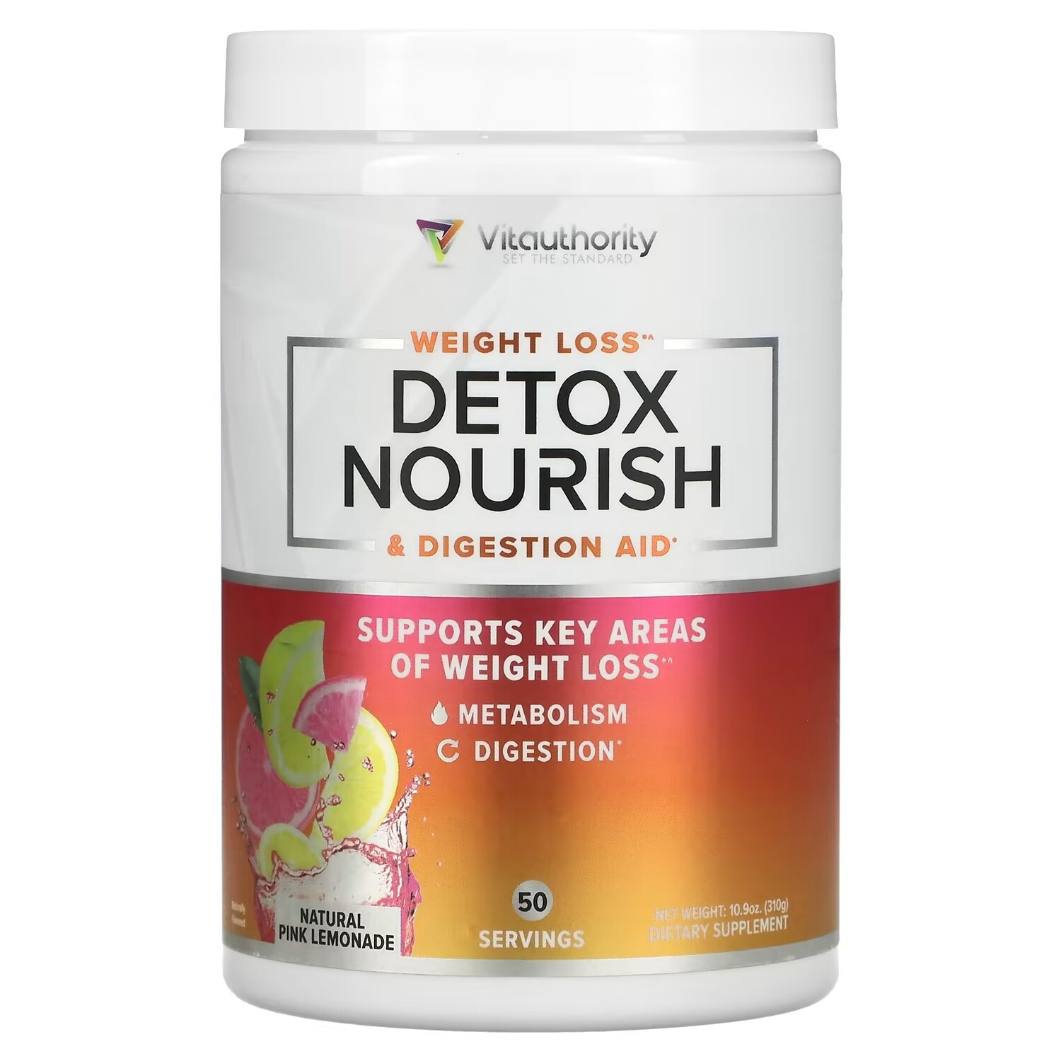 Vitauthority Weight Loss Detox Nourish & Digestion Aid Natural Pink Lemonade, 310 г
Vitauthority Weight Loss Detox Nourish & Digestion Aid Natural Pink Lemonade, 310 г