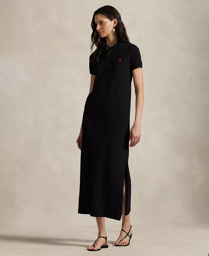 Женское хлопковое поло-платье с сетчатыми вставками Polo Ralph Lauren, черный
Женское хлопковое поло-платье с сетчатыми вставками Polo Ralph Lauren, черный