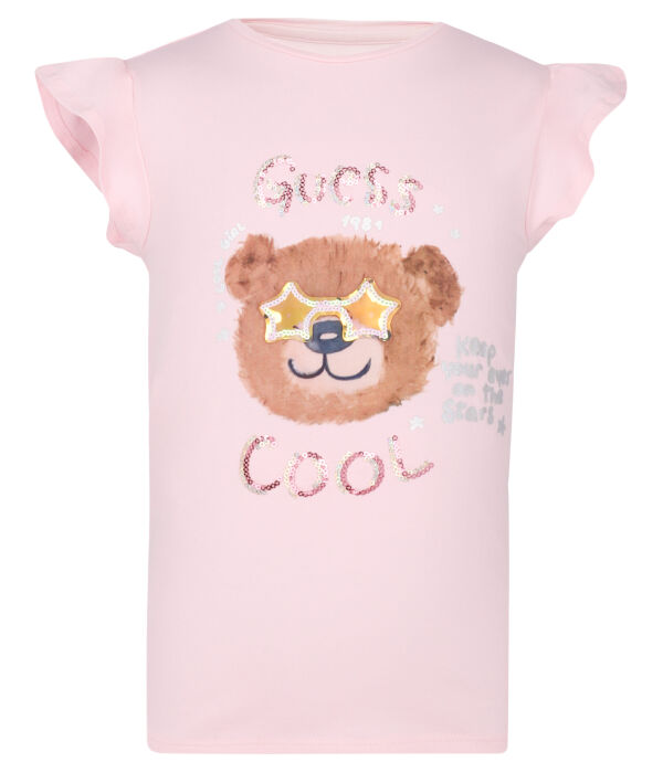 Футболка детская Guess с изображением медведя, розовый
Футболка детская Guess с изображением медведя, розовый