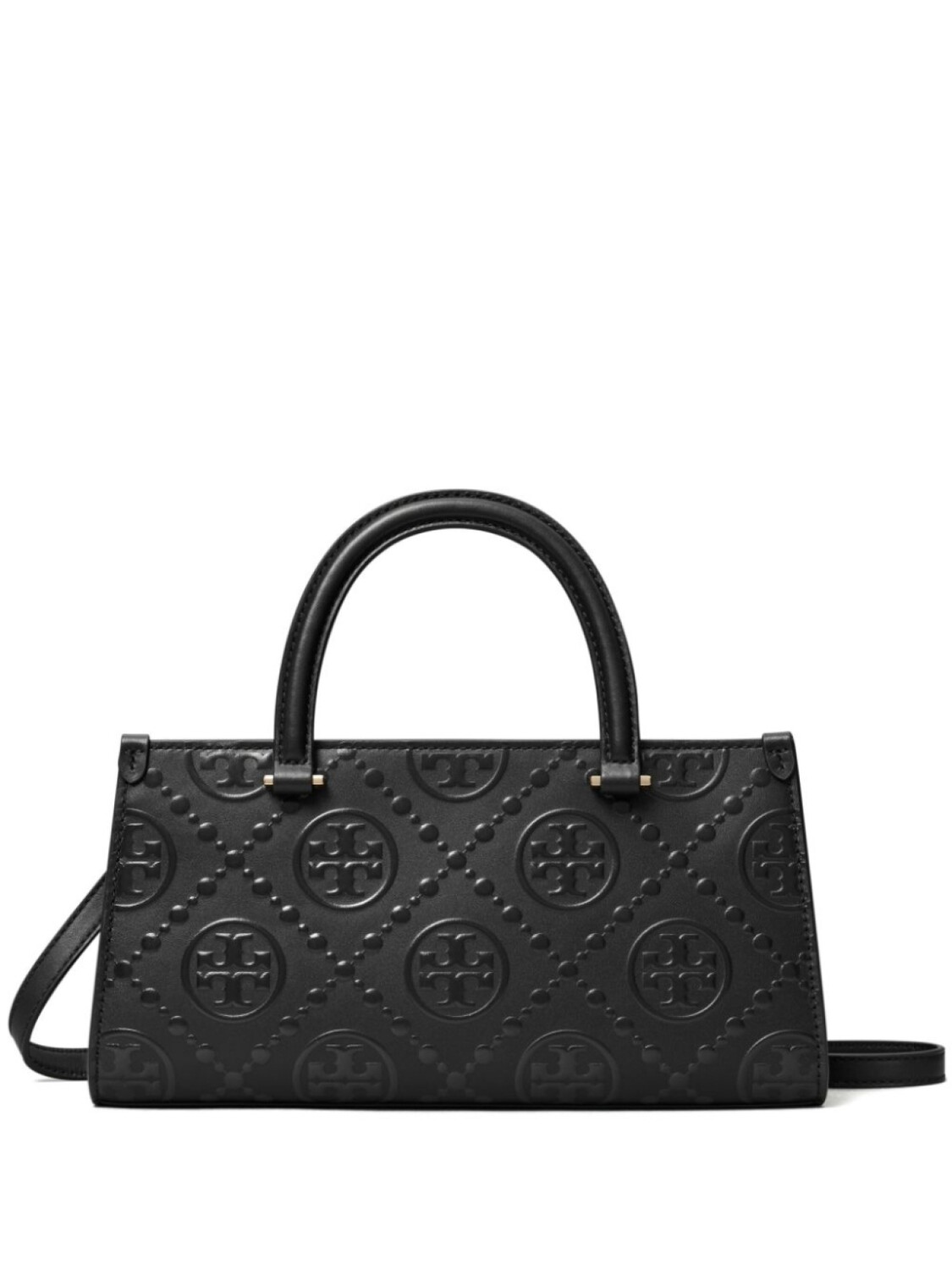 Tory Burch маленькая сумка-тоут с монограммой, черный
Tory Burch маленькая сумка-тоут с монограммой, черный