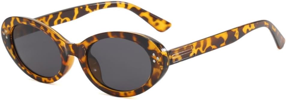 Модные овальные солнцезащитные очки для женщин - леопардовый принт/черная оправа с серыми тонированными линзами, декоративная заклепка, защита от УФ-излучения ENSARJOE, Leopard/Grey
Модные овальные солнцезащитные очки для женщин - леопардовый принт/черная оправа с серыми тонированными линзами, декоративная заклепка, защита от УФ-излучения ENSARJOE, Leopard/Grey