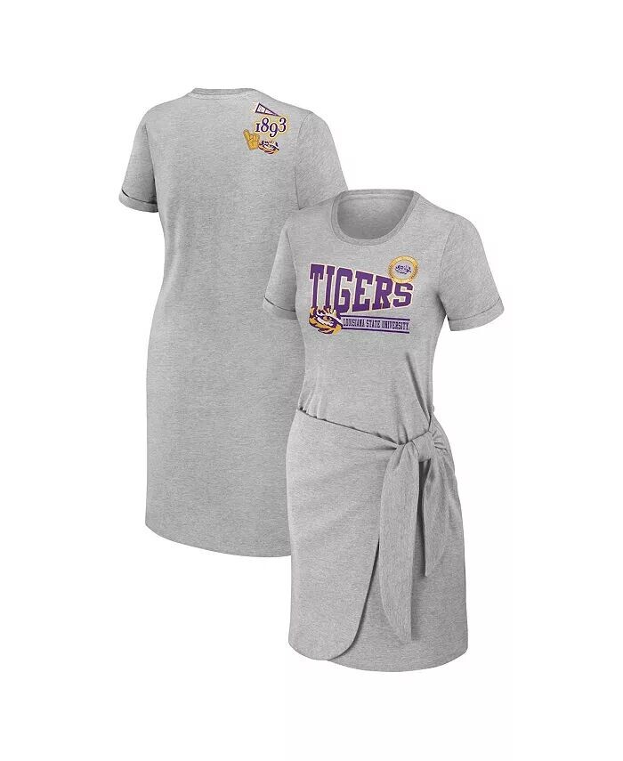 Женское платье-футболка с узлом Хизер серого цвета LSU Tigers Wear By Erin Andrews
Женское платье-футболка с узлом Хизер серого цвета LSU Tigers Wear By Erin Andrews