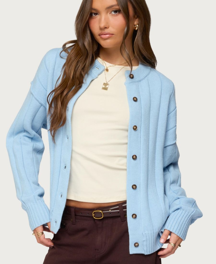 Женский широкий кардиган Joanie в рубчик Edikted, Blue
Женский широкий кардиган Joanie в рубчик Edikted, Blue