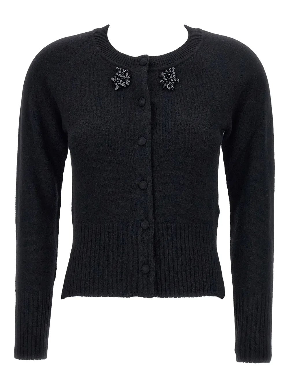 Кашемировый кардиган, расшитый бисером Simone Rocha, черный
Кашемировый кардиган, расшитый бисером Simone Rocha, черный