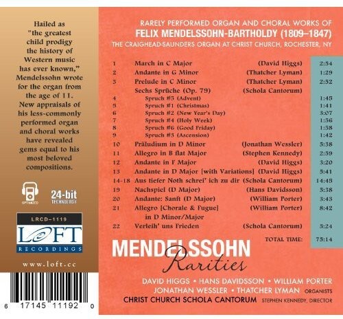 CD диск Mendelssohn / Davidsson: Mendelssohn Rarities
CD диск Mendelssohn / Davidsson: Mendelssohn Rarities