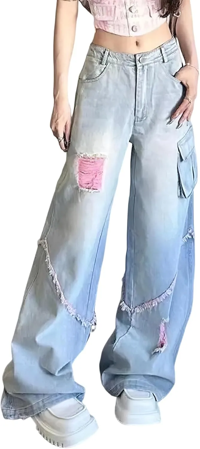 Женские карго джинсы с высокой талией и потертостями Djeanxa
Женские карго джинсы с высокой талией и потертостями Djeanxa