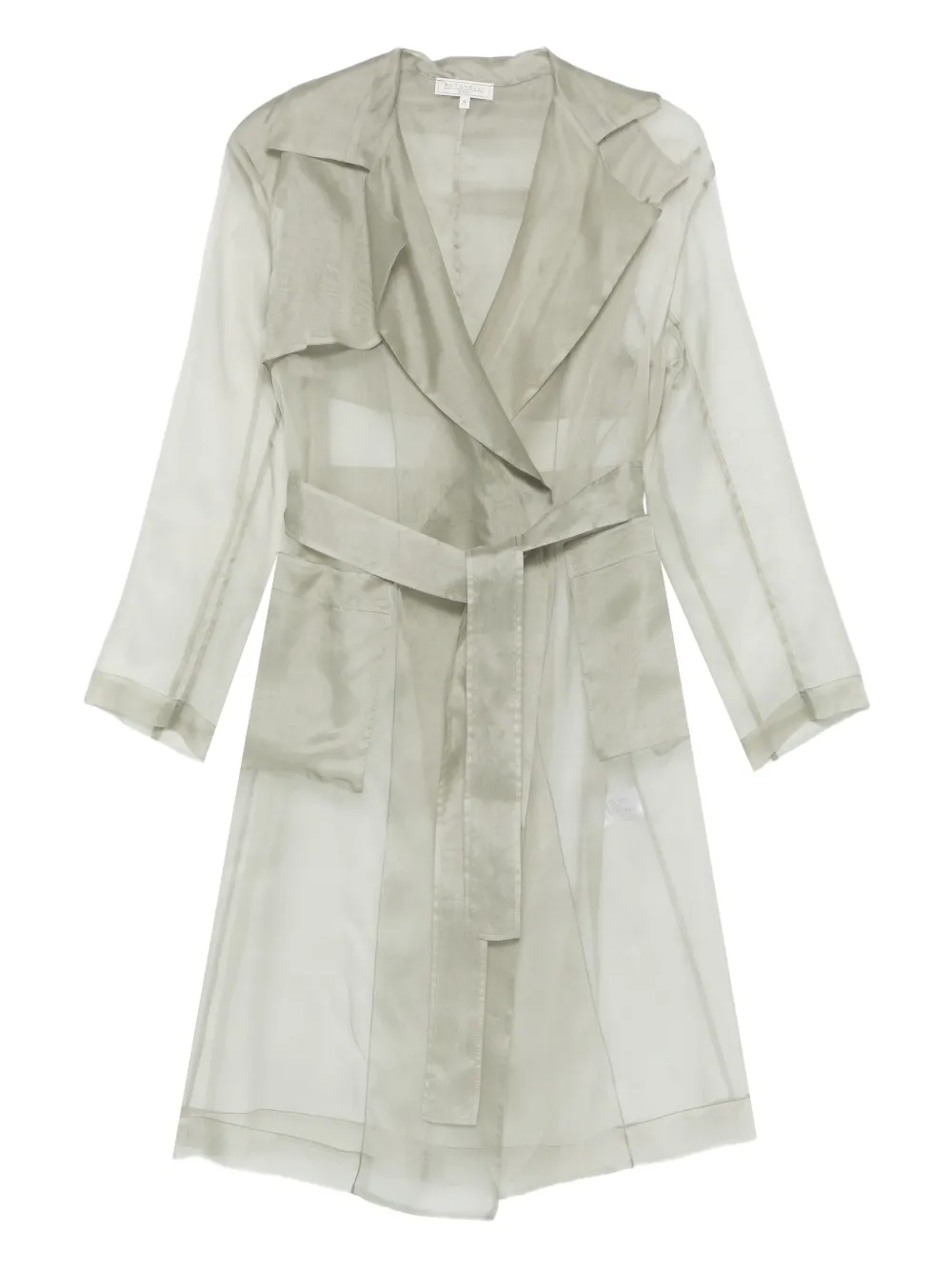 Прозрачный тренч с поясом Antonelli, серый
Прозрачный тренч с поясом Antonelli, серый