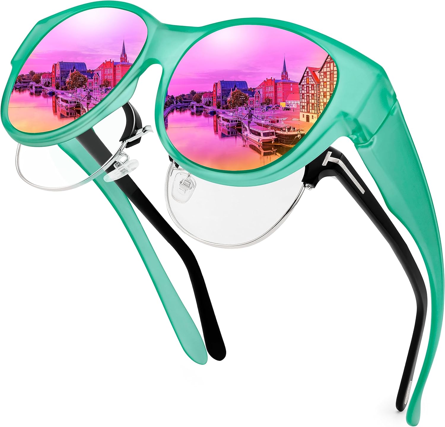 Поляризованные солнцезащитные очки поверх обычных очков для женщин, солнцезащитные очки-«кошачий глаз», модные солнцезащитные очки с защитой от УФ-излучения UV400 Paukis, P03 Matte Green/Purple Mirrored
Поляризованные солнцезащитные очки поверх обычных очков для женщин, солнцезащитные очки-«кошачий глаз», модные солнцезащитные очки с защитой от УФ-излучения UV400 Paukis, P03 Matte Green/Purple Mirrored