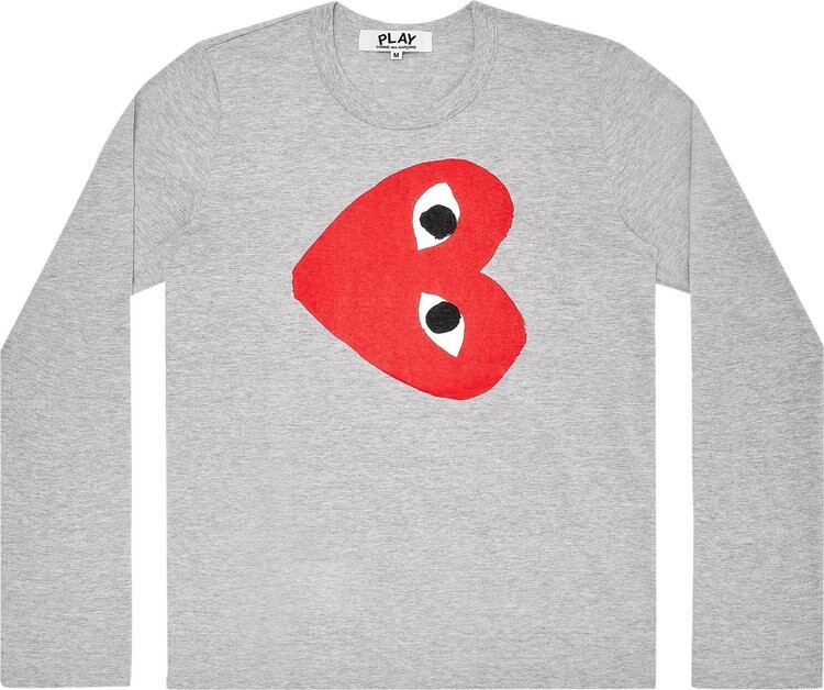 Лонгслив Comme des Garçons PLAY Sideways Logo Long-Sleeve Tee 'Grey', серый 
Лонгслив Comme des Garçons PLAY Sideways Logo Long-Sleeve Tee 'Grey', серый