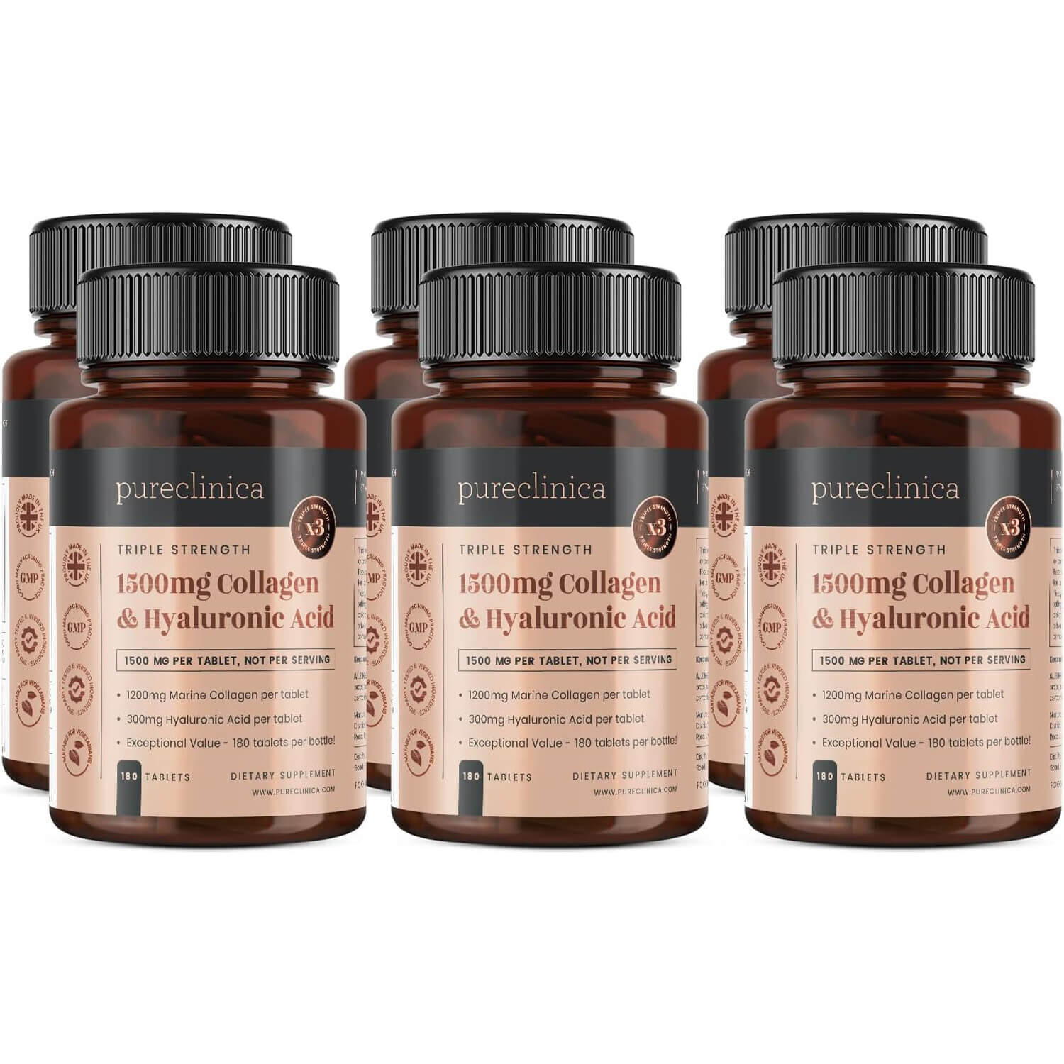 Комплекс коллагена с гиалуроновой кислотой Pureclinica UltraColl 1500 мг, 6 упаковок по 180 таблеток
Комплекс коллагена с гиалуроновой кислотой Pureclinica UltraColl 1500 мг, 6 упаковок по 180 таблеток