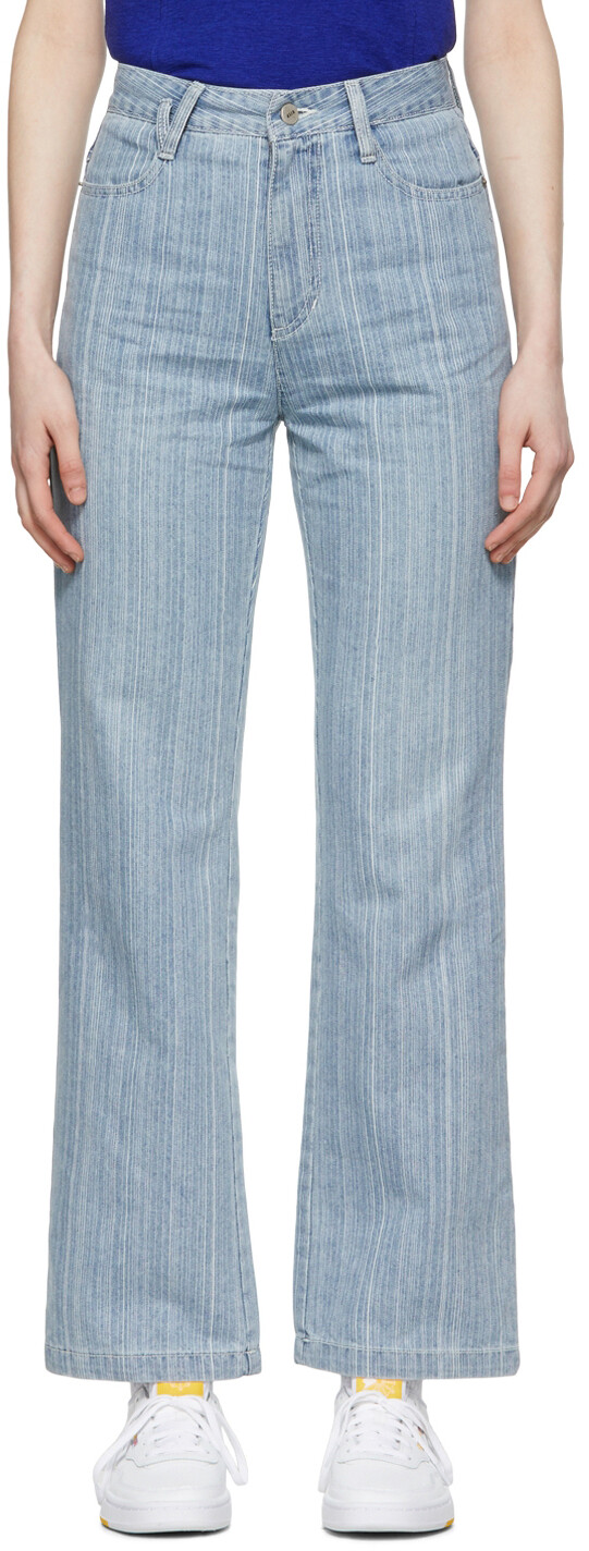 Синие джинсы в полоску SJYP
Синие джинсы в полоску SJYP