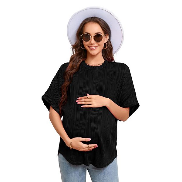 Женская летняя блузка для беременных свободного покроя с коротким рукавом и круглым вырезом Seoria, Black
Женская летняя блузка для беременных свободного покроя с коротким рукавом и круглым вырезом Seoria, Black