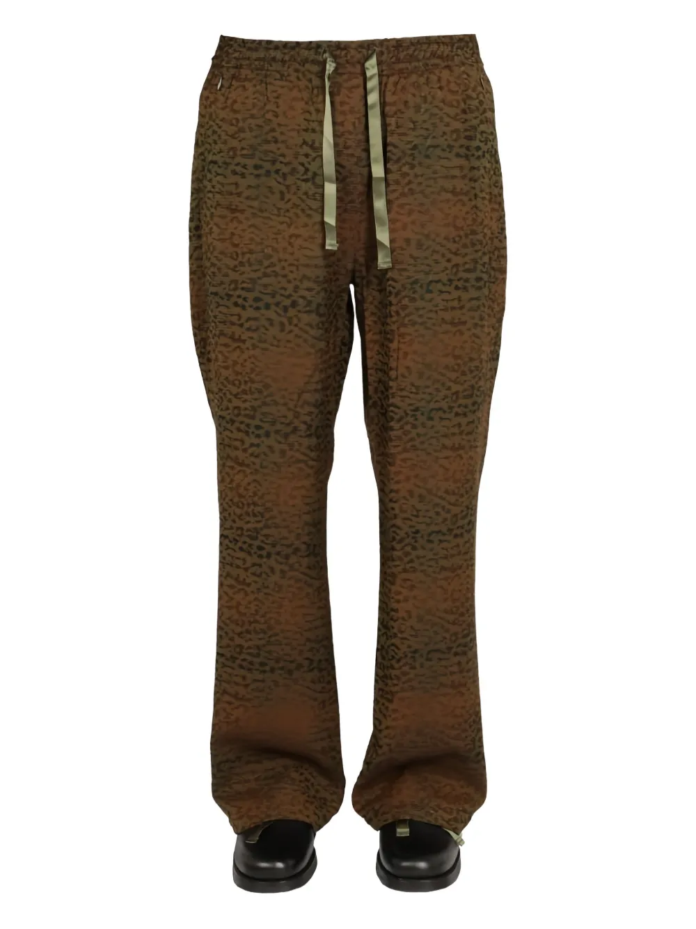 Брюки с принтом под животное и поясом на завязках Needles, коричневый
Брюки с принтом под животное и поясом на завязках Needles, коричневый