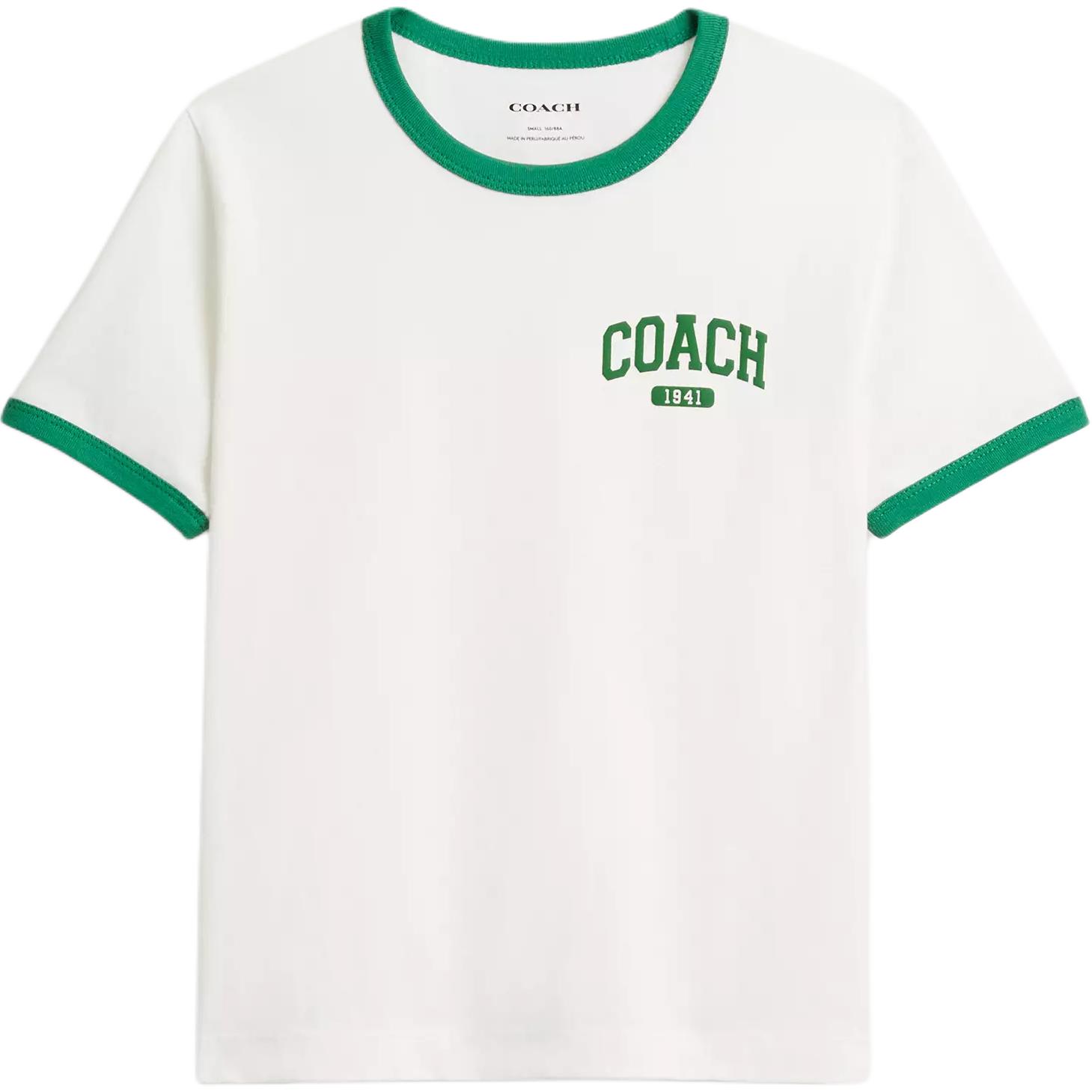 COACH Футболка женская white green, Белый, COACH Футболка женская white green
COACH Футболка женская white green, Белый, COACH Футболка женская white green