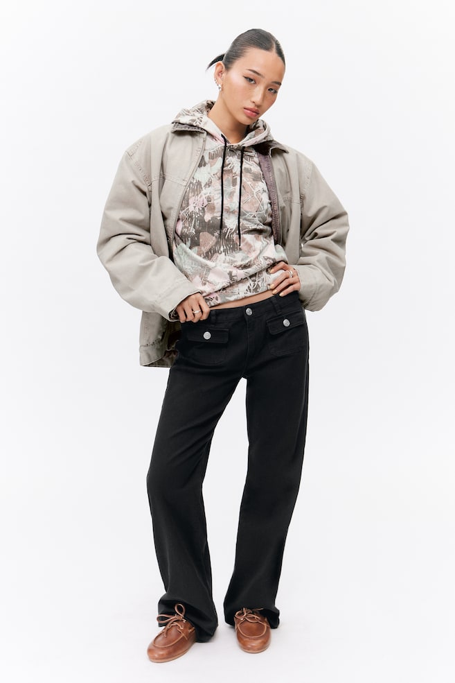 Брюки-Клеш из твила с заниженной талией Monki, черный
Брюки-Клеш из твила с заниженной талией Monki, черный