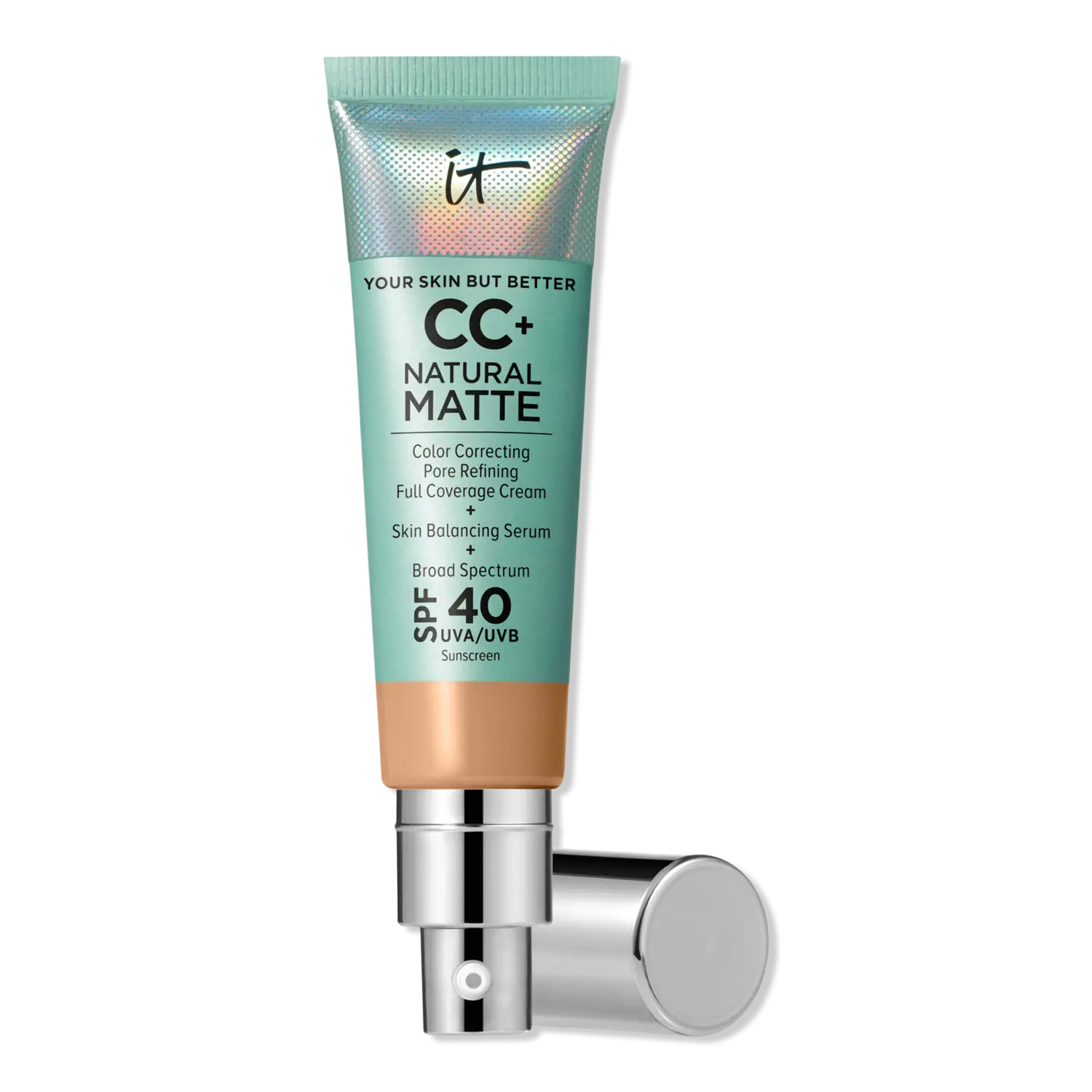 CC+ кремовая натуральная матирующая тональная основа с SPF 40 IT Cosmetics, Neutral Tan
CC+ кремовая натуральная матирующая тональная основа с SPF 40 IT Cosmetics, Neutral Tan