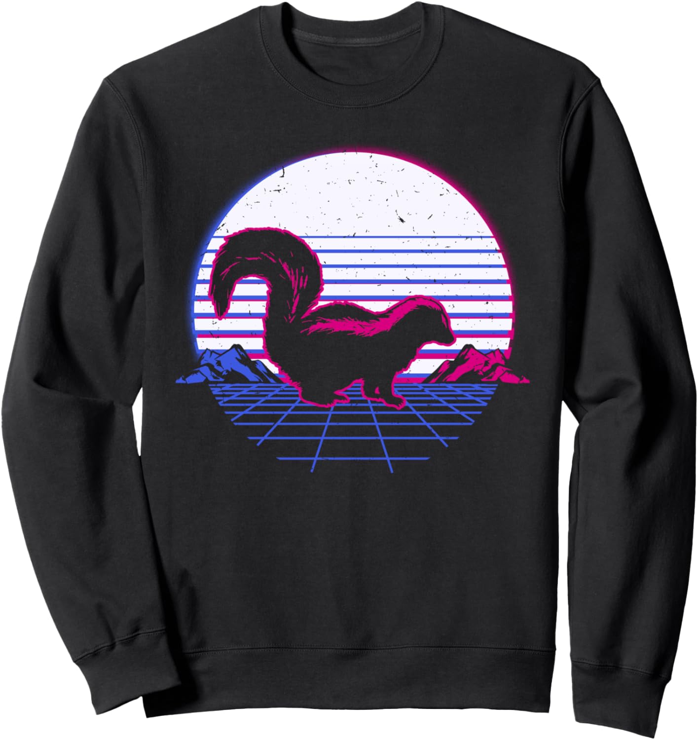 Толстовка с изображением скунса на фоне заката в стиле ретро-винтаж Retrowave, Synthwave, Vaporwave, Skunk, черный
Толстовка с изображением скунса на фоне заката в стиле ретро-винтаж Retrowave, Synthwave, Vaporwave, Skunk, черный