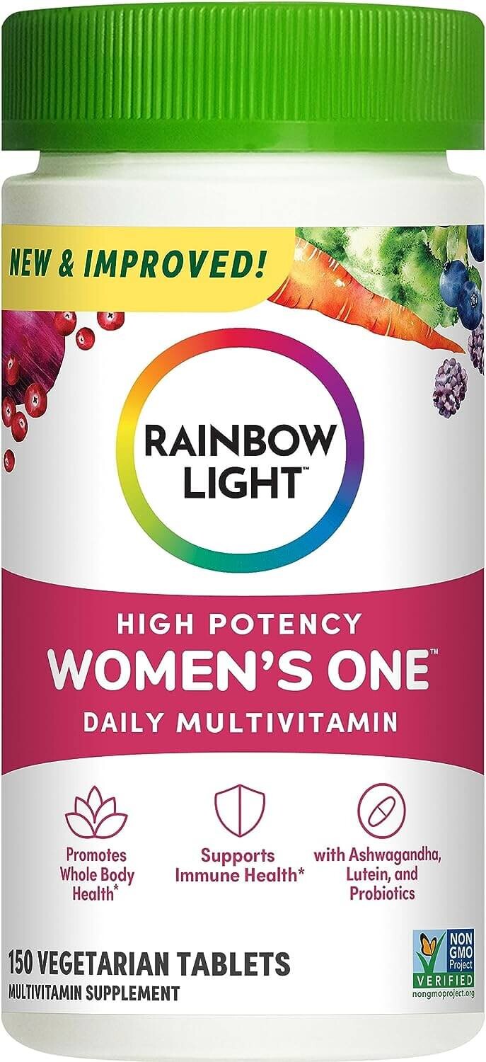 Мультивитамины для женщин Rainbow Light High Potency Immune Support Non-GMO Vegetarian, 150 таблеток
Мультивитамины для женщин Rainbow Light High Potency Immune Support Non-GMO Vegetarian, 150 таблеток