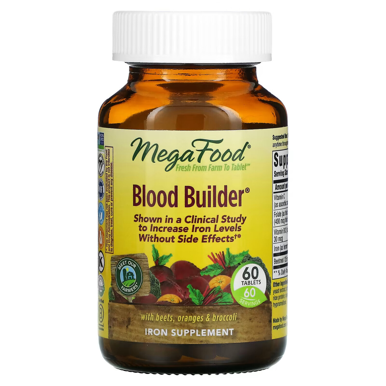 MegaFood, Blood Builder, 60 таблеток
MegaFood, Blood Builder, 60 таблеток