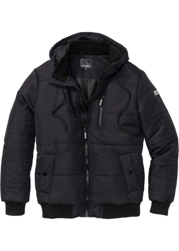 Стеганая куртка из переработанного полиэстера Rainbow, черный 
Стеганая куртка из переработанного полиэстера Rainbow, черный