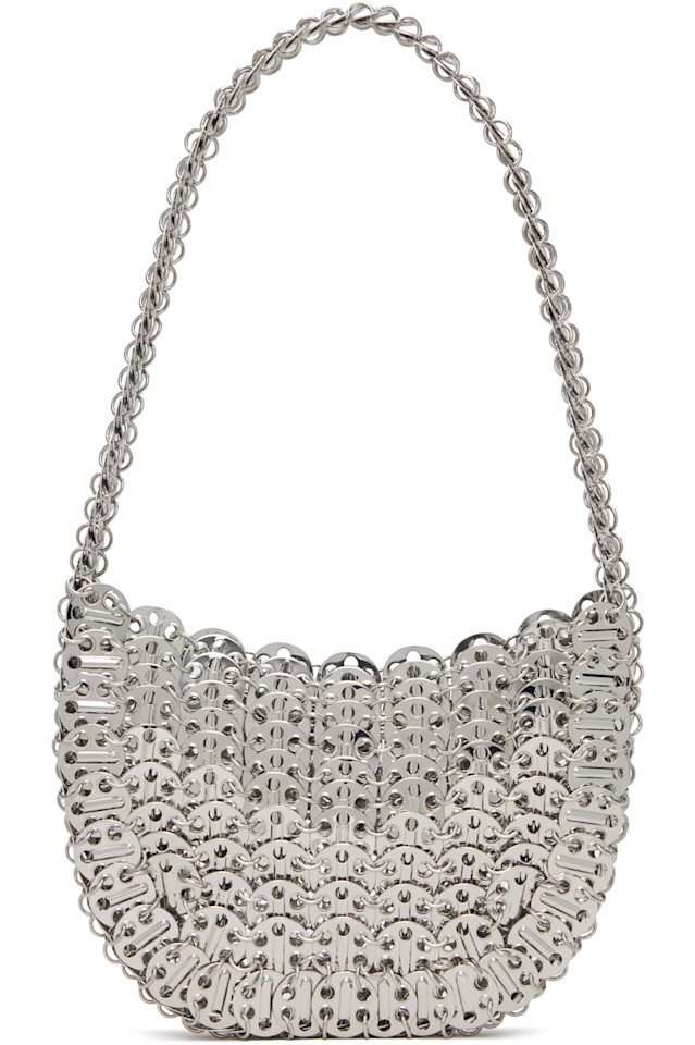 Легендарная сумка Moon 1969 года Rabanne, серебряный
Легендарная сумка Moon 1969 года Rabanne, серебряный