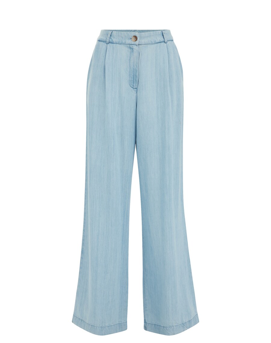 Широкие брюки со складкой спереди WE Fashion, синий деним
Широкие брюки со складкой спереди WE Fashion, синий деним