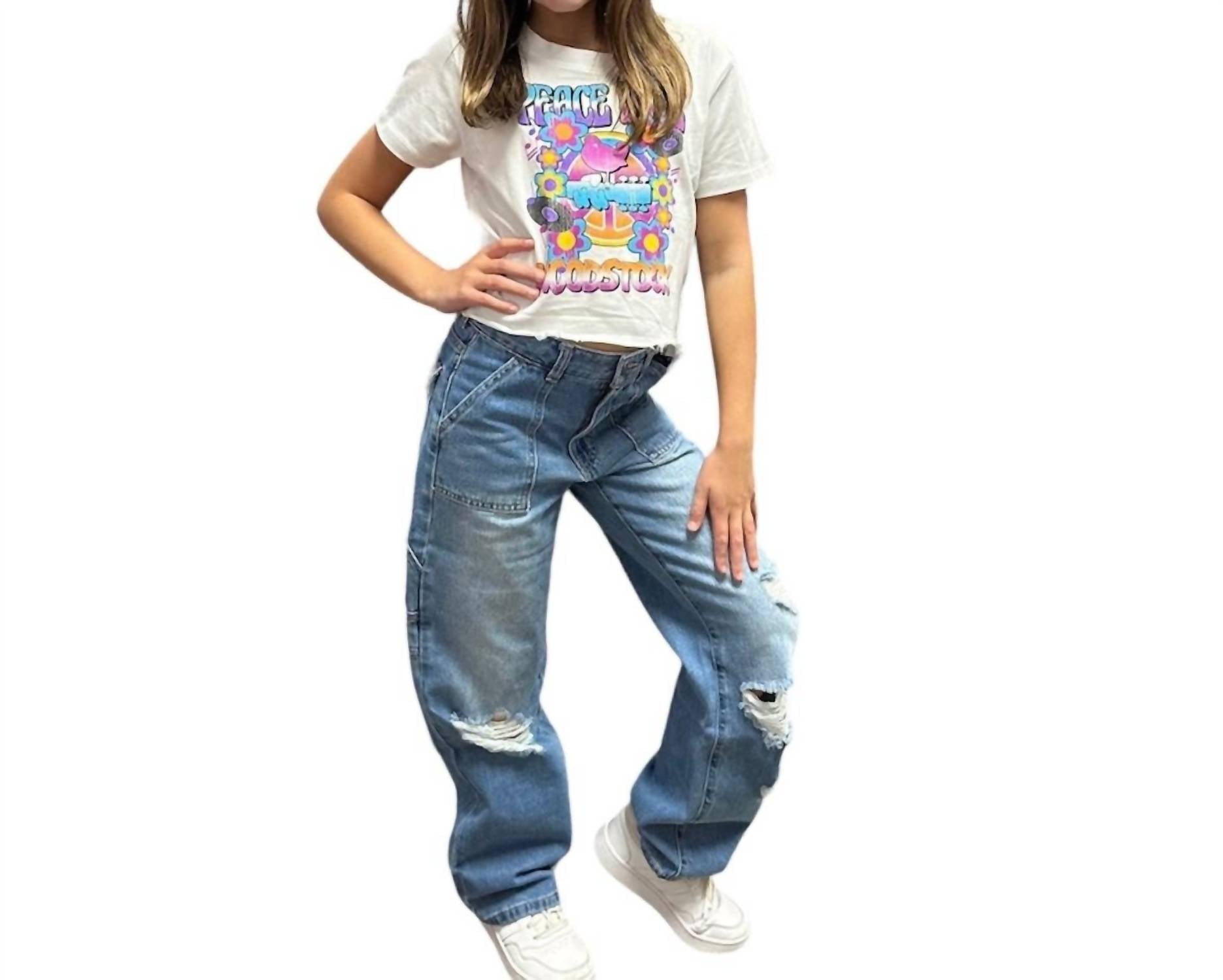 Детские джинсы-карго светло-голубого цвета KatieJnyc
Детские джинсы-карго светло-голубого цвета KatieJnyc