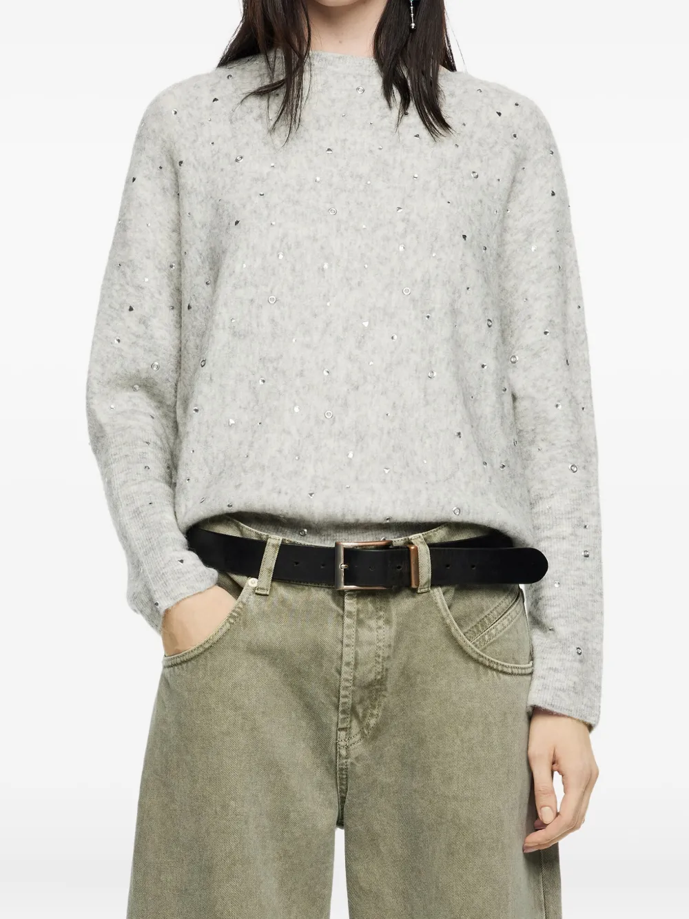 Декорированный вязаный свитер Bimba y Lola, серый
Декорированный вязаный свитер Bimba y Lola, серый