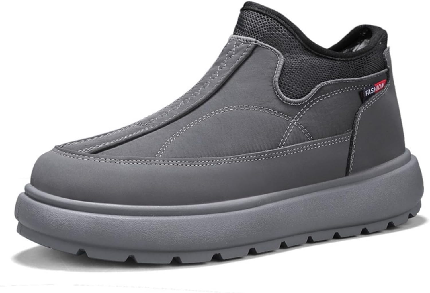 Мужские зимние ботинки до щиколотки, с флисовой подкладкой для тепла, без шнурков, с противоскользящей текстурированной подошвой, стильные и практичные для холодной погоды Khwfjas, серый
Мужские зимние ботинки до щиколотки, с флисовой подкладкой для тепла, без шнурков, с противоскользящей текстурированной подошвой, стильные и практичные для холодной погоды Khwfjas, серый