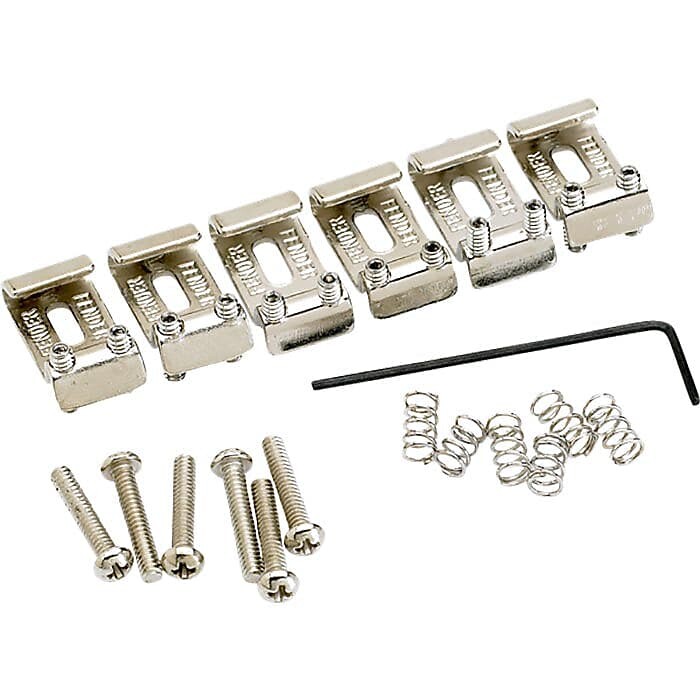 Седло Fender в сборе, American Vintage Stratocaster, хром, набор из 6 шт. Fender Saddle Assembly, American Strat, , Set Of 6
Седло Fender в сборе, American Vintage Stratocaster, хром, набор из 6 шт. Fender Saddle Assembly, American Strat, , Set Of 6