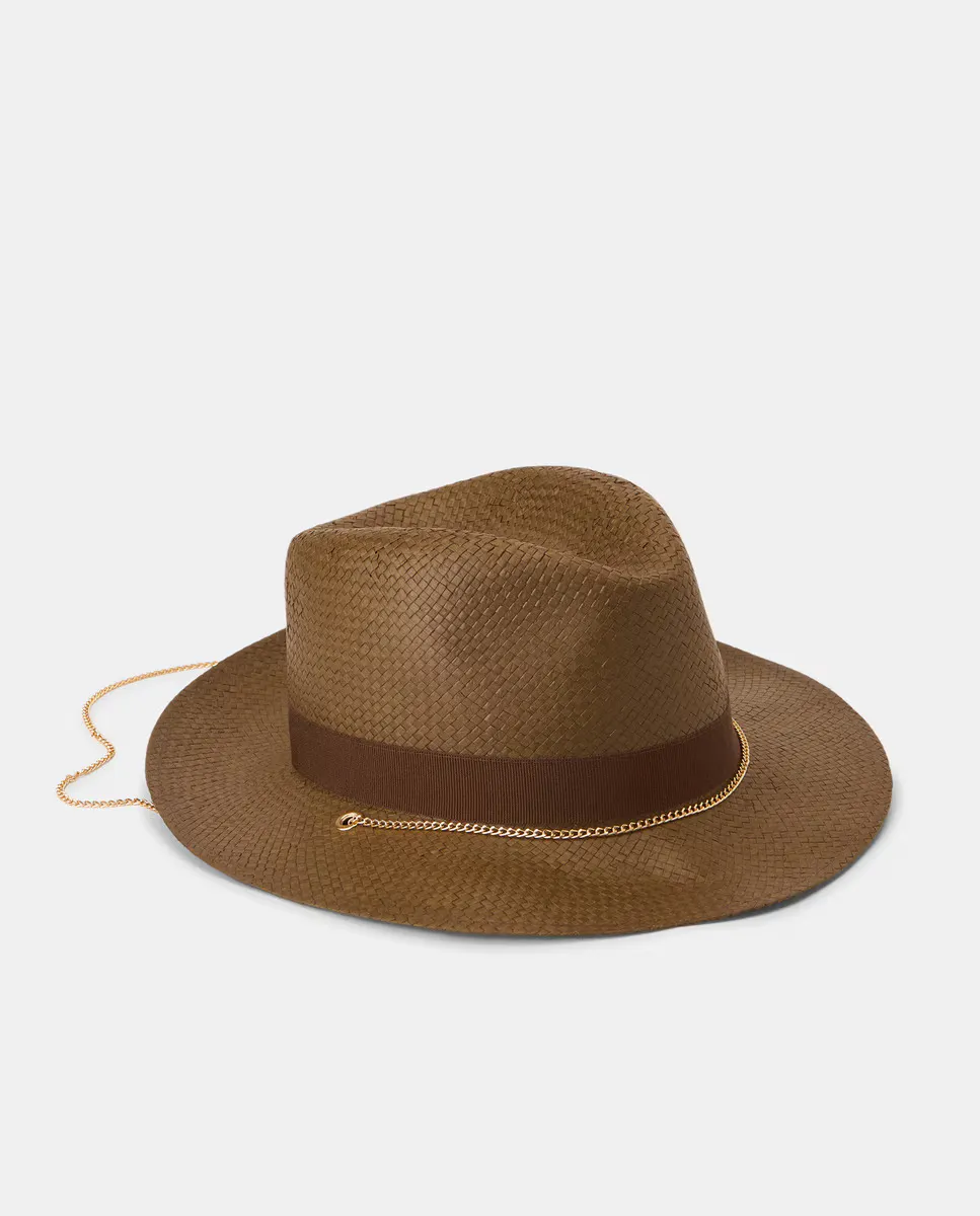 Бумажная фетровая шляпа с золотой цепочкой Latouche, коричневый
Бумажная фетровая шляпа с золотой цепочкой Latouche, коричневый