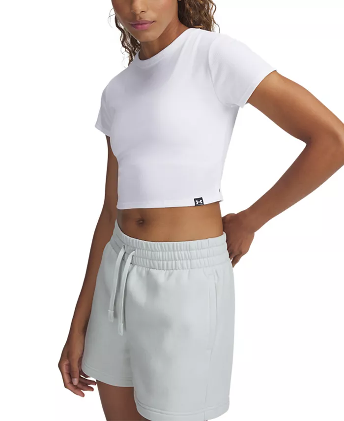 Женская укороченная футболка Rival в рубчик Under Armour, белый
Женская укороченная футболка Rival в рубчик Under Armour, белый