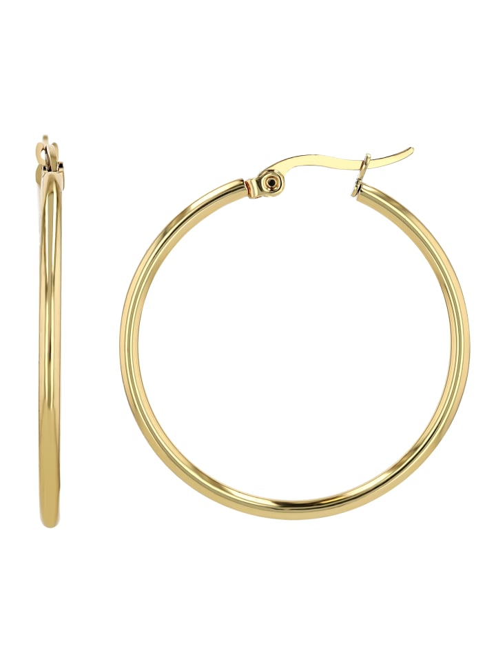 Adeliás Женские серьги - серьги-кольца из нержавеющей стали в золотом исполнении
Adeliás Женские серьги - серьги-кольца из нержавеющей стали в золотом исполнении