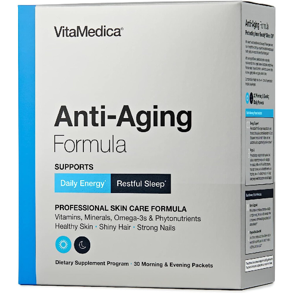 Мультивитамины VitaMedica Anti-Aging Supplement Vitamin C, A, D, E, Biotin, Omega 3, Antioxidants, 30шт.
Мультивитамины VitaMedica Anti-Aging Supplement Vitamin C, A, D, E, Biotin, Omega 3, Antioxidants, 30шт.