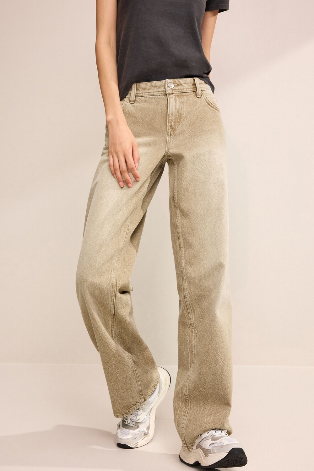 Свободные джинсы с широкими штанинами Next, бежевый
Свободные джинсы с широкими штанинами Next, бежевый