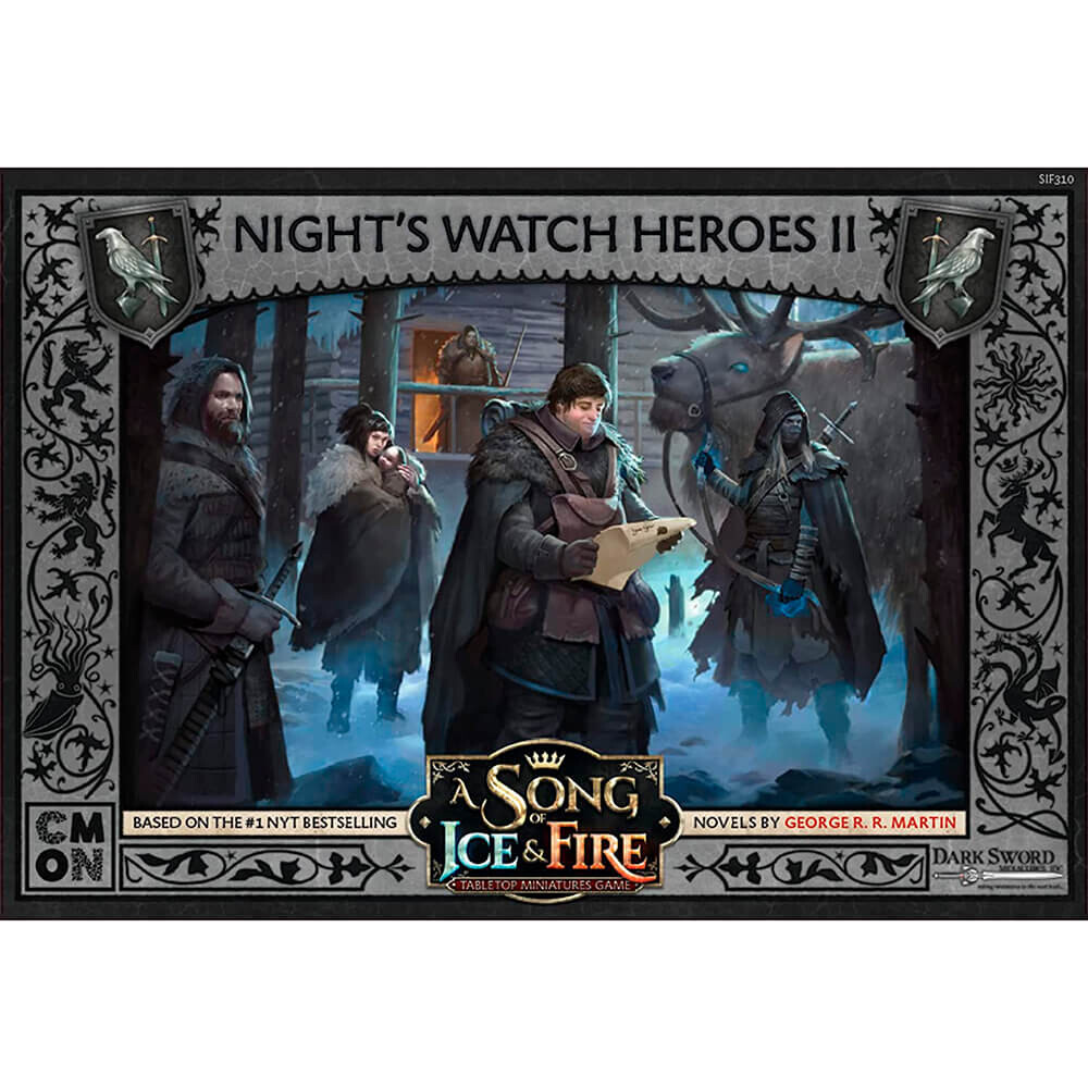 Дополнительный набор к CMON A Song of Ice and Fire Tabletop Miniatures Game, Night's Watch Heroes II
Дополнительный набор к CMON A Song of Ice and Fire Tabletop Miniatures Game, Night's Watch Heroes II