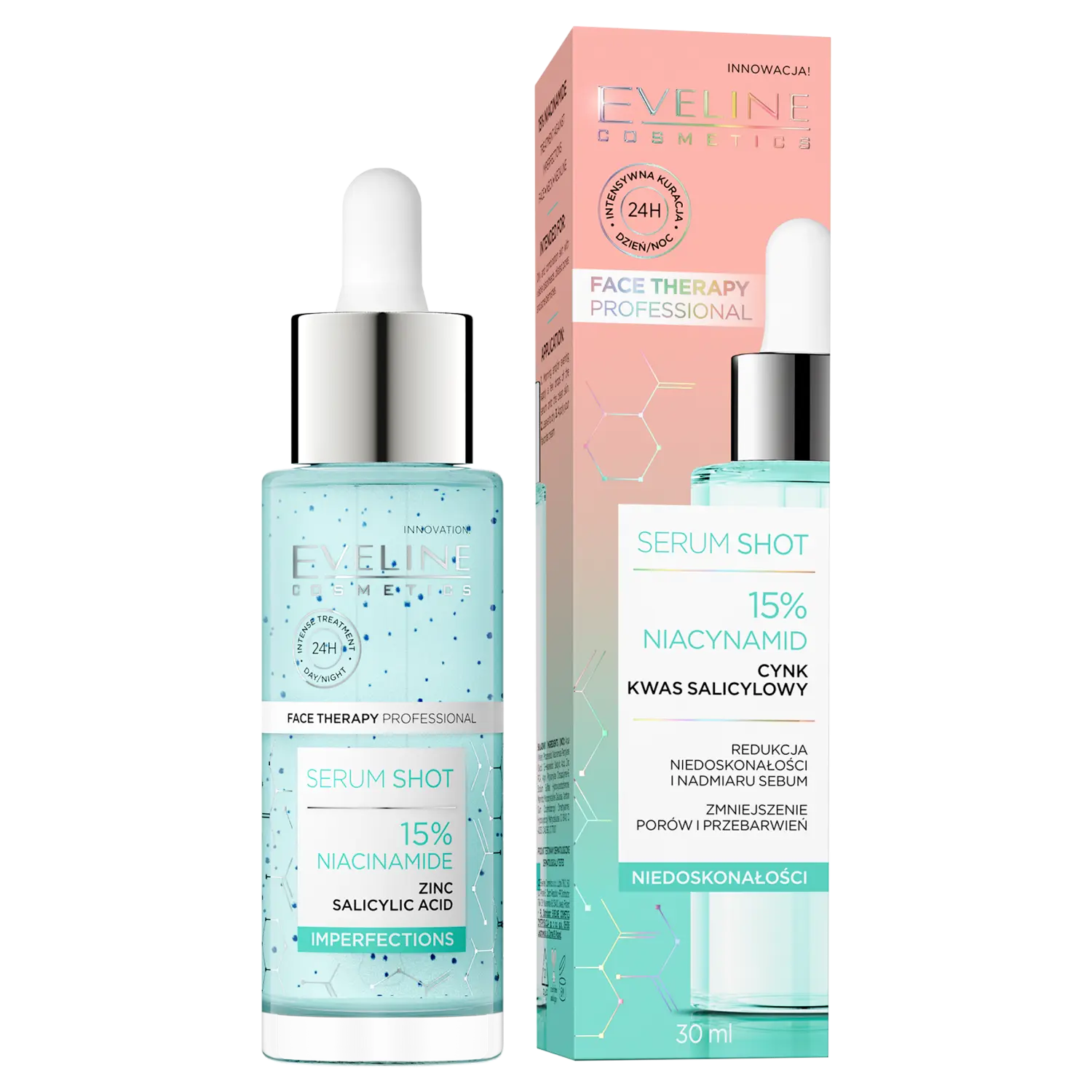 Eveline Cosmetics Shot сыворотка для лица с 15% ниацинамидом, 30 мл
Eveline Cosmetics Shot сыворотка для лица с 15% ниацинамидом, 30 мл