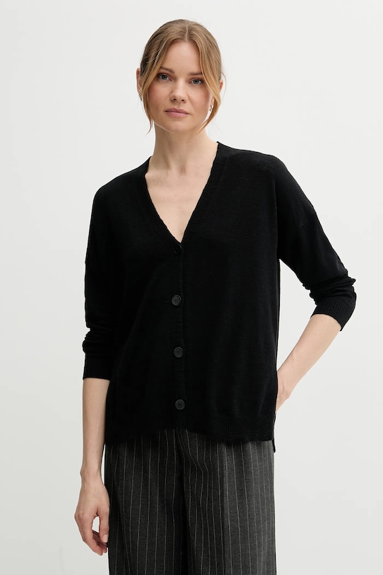 Кардиган с добавлением льна Sisley, черный
Кардиган с добавлением льна Sisley, черный