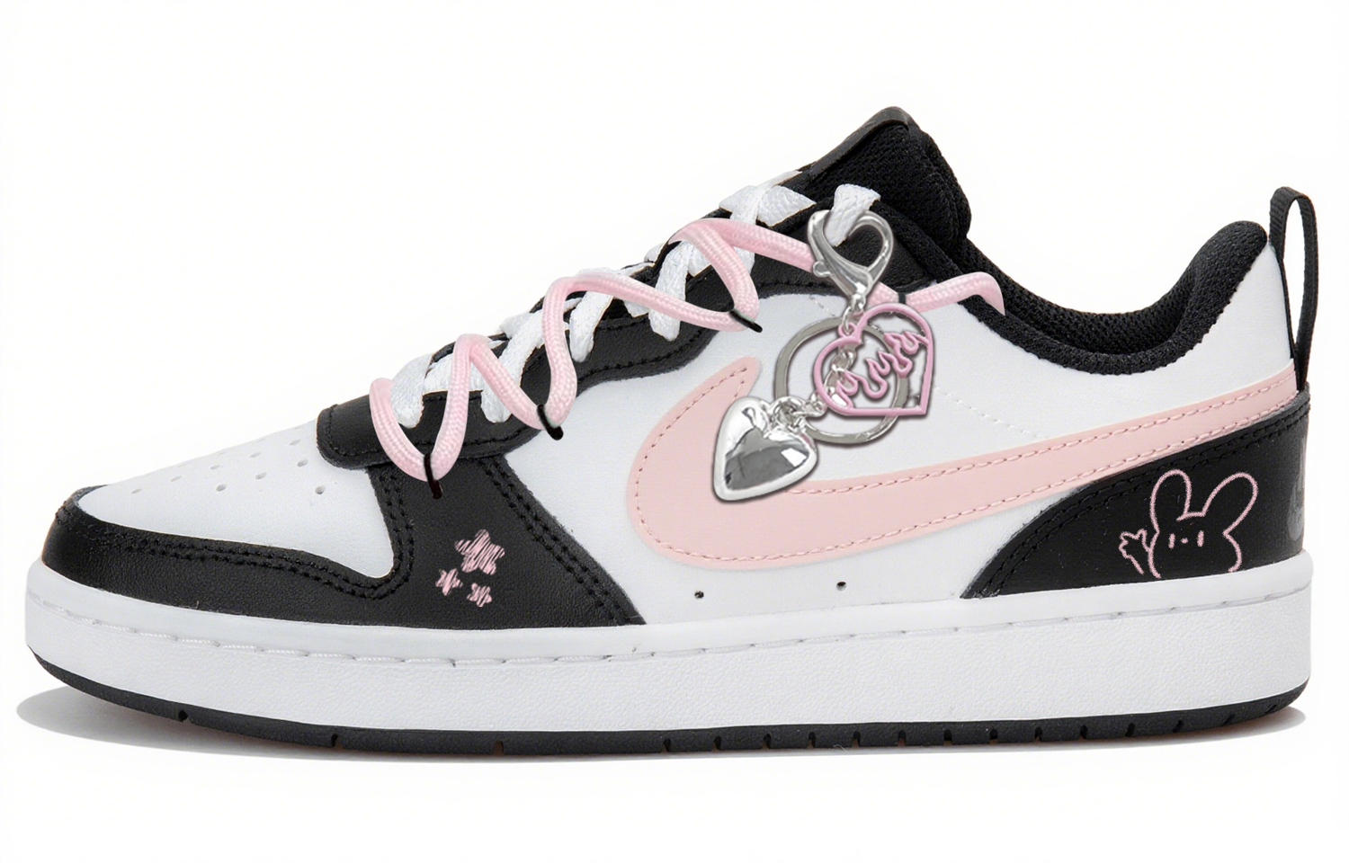 Nike Кроссовки для скейтбординга Court Borough Biyer Little Rabbit низкие, White Black Pink, детские
Nike Кроссовки для скейтбординга Court Borough Biyer Little Rabbit низкие, White Black Pink, детские
