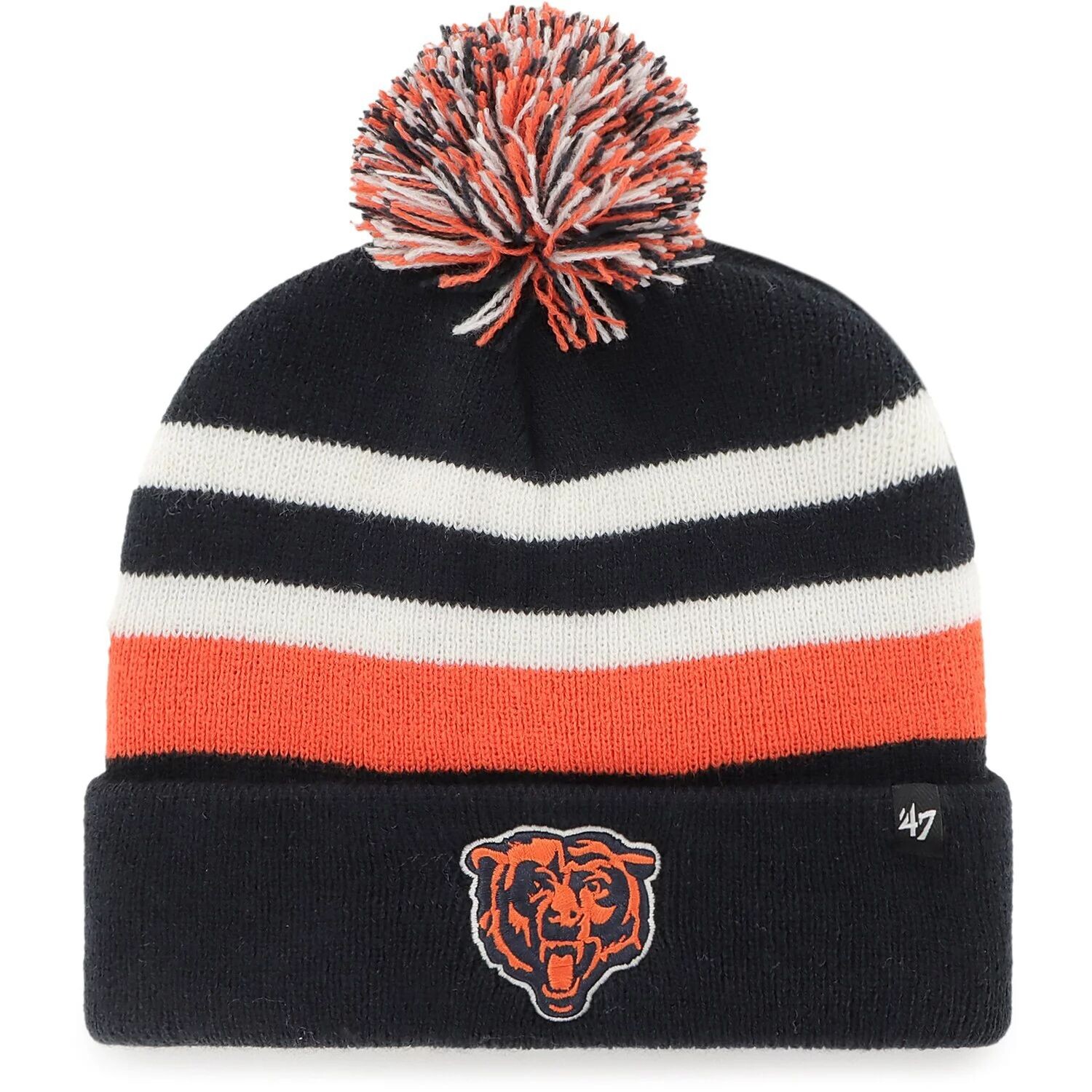 Мужская темно-синяя вязаная шапка с манжетами и помпоном Chicago Bears State Line '47 47 Brand
Мужская темно-синяя вязаная шапка с манжетами и помпоном Chicago Bears State Line '47 47 Brand