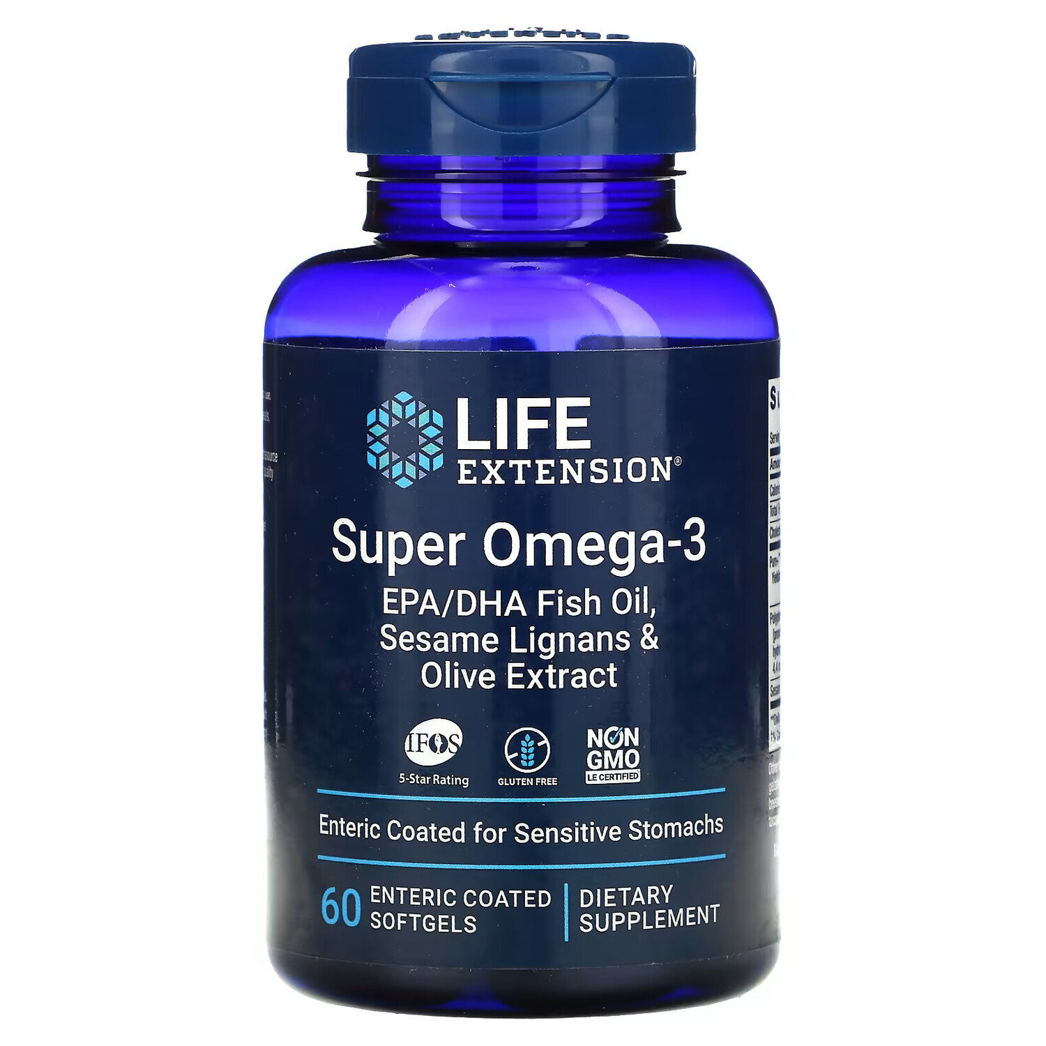 Life Extension, Super Omega-3, рыбий жир с ЭПК и ДГК, лигнанами кунжута и экстрактом оливы, 60 капсул, покрытых кишечнорастворимой оболочкой
Life Extension, Super Omega-3, рыбий жир с ЭПК и ДГК, лигнанами кунжута и экстрактом оливы, 60 капсул, покрытых кишечнорастворимой оболочкой