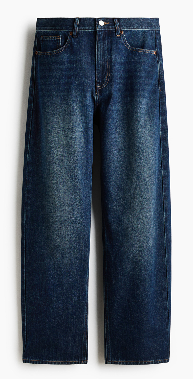 Джинсы H&M Barrel Regular Waist, темно-синий
Джинсы H&M Barrel Regular Waist, темно-синий