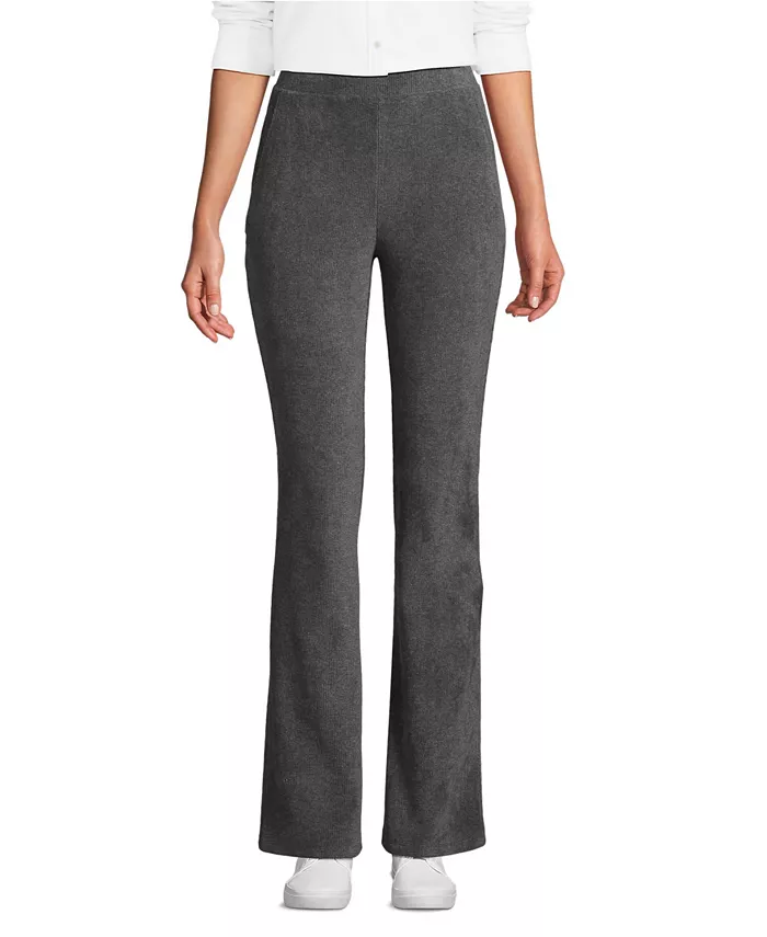 Женские спортивные трикотажные вельветовые брюки-клеш с высокой посадкой Lands' End, серый
Женские спортивные трикотажные вельветовые брюки-клеш с высокой посадкой Lands' End, серый