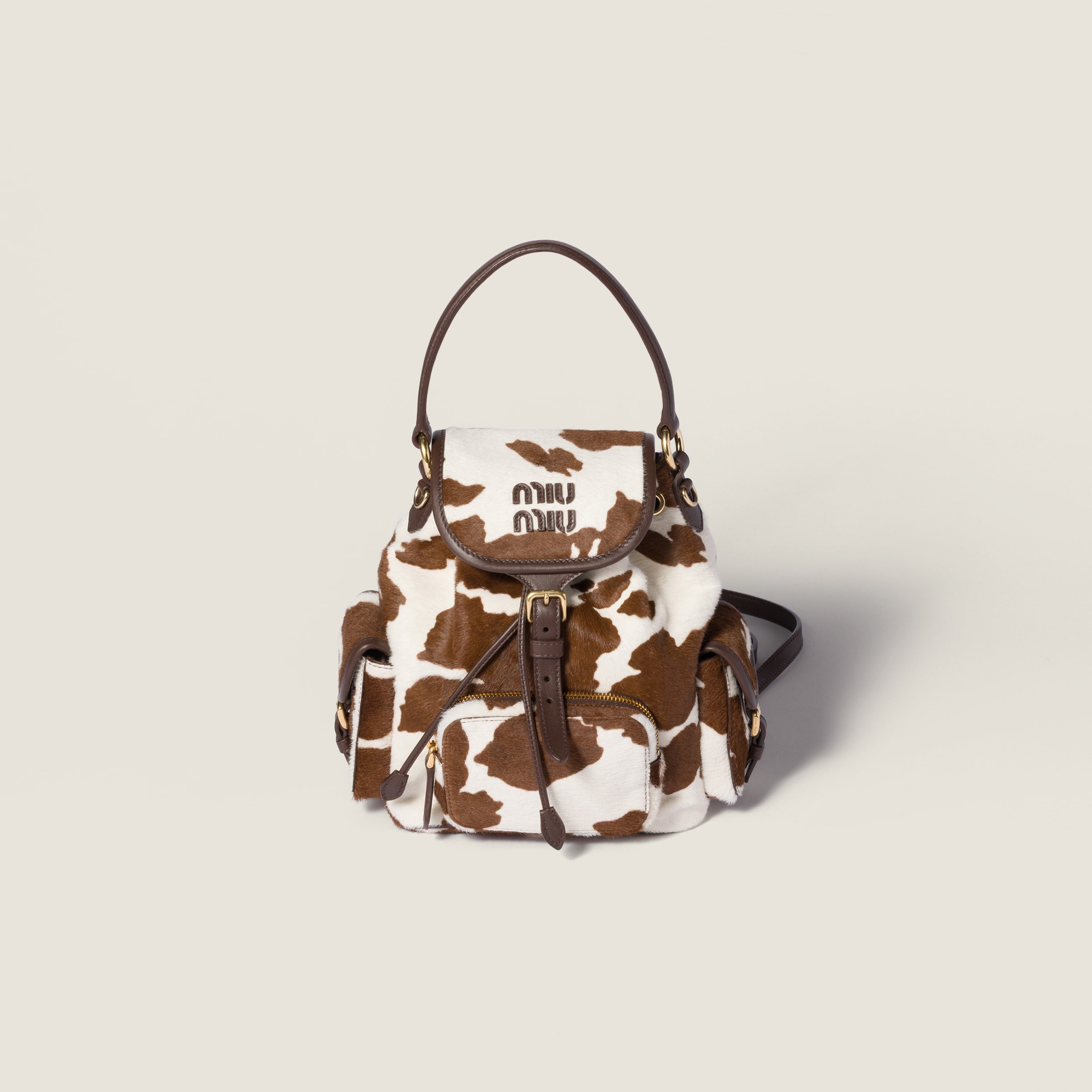 Рюкзак из телячьей шкуры MIU MIU, коричневый
Рюкзак из телячьей шкуры MIU MIU, коричневый