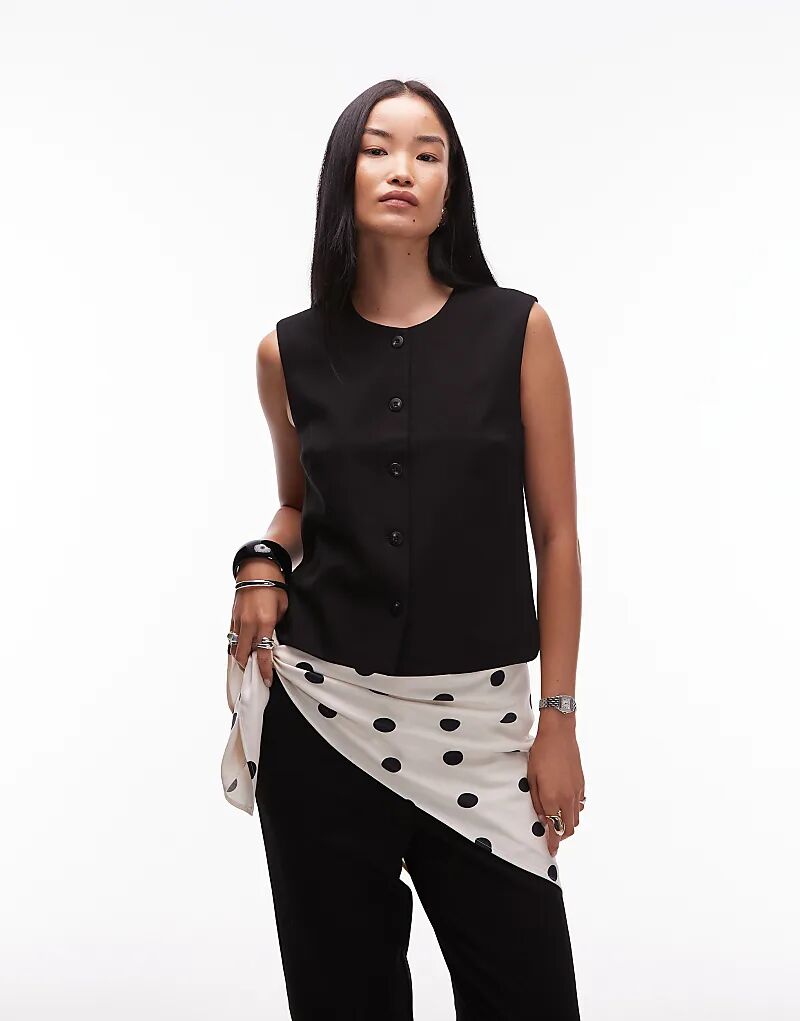 Жилет Object с круглым вырезом черного цвета
Жилет Object с круглым вырезом черного цвета