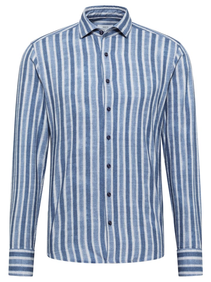 Рубашка приталенного кроя темно-синего цвета Eterna
Рубашка приталенного кроя темно-синего цвета Eterna